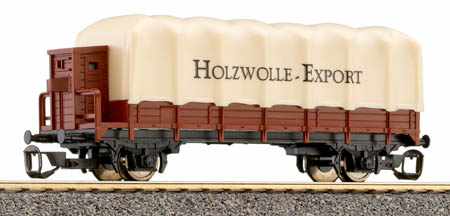 Low side car with tarpaulin "Holzwolle Export" (beginner version)<br /><a href='images/pictures/Tillig/14649.jpg' target='_blank'>Full size image</a>